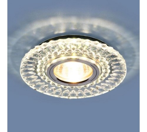 Светильник точечный встраиваемый 2197 MR16 CL/SL прозрачный/серебро  a037232  Elektrostandard