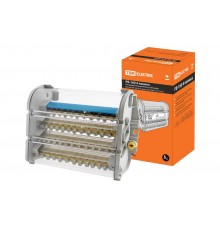 Блок распределительный на DIN-рейку РБ-160 4П 160А (4 шины 2x9+2x8+7x7+1x12)  SQ0823-0007  TDM