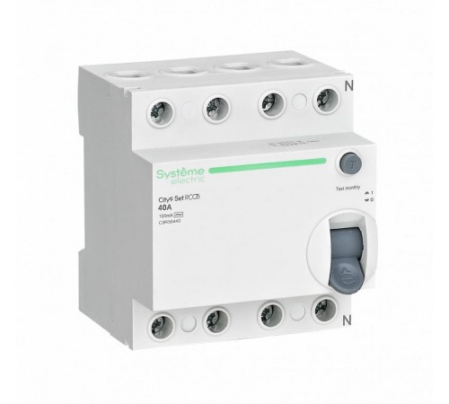Выключатель дифференциального тока (УЗО) 4P 40А 100мА Тип-AC City9  C9R56440  SE