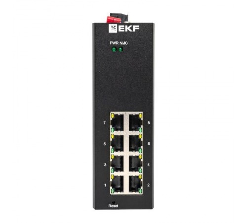 Промышленный управляемый коммутатор уровня L2 ML2-8GT, 8 портов 10/100/1000Base-T(X) RJ45, монтаж на динрейку TSX TSX-ML2-8GTEKF