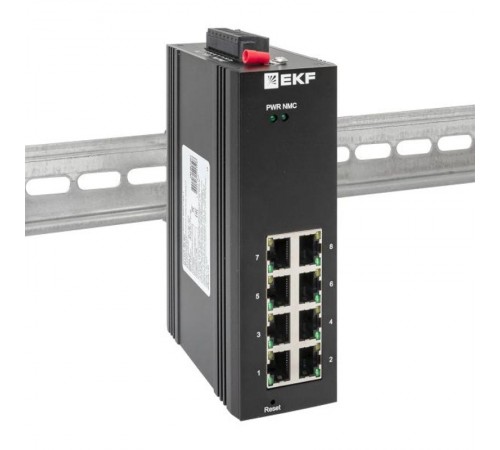 Промышленный управляемый коммутатор уровня L2 ML2-8GT, 8 портов 10/100/1000Base-T(X) RJ45, монтаж на динрейку TSX TSX-ML2-8GTEKF