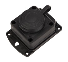 Розетка штепсельная влагозащищенная стационарная ОУ, 2P+PE 230V,16 А, IP44 каучук  111-111-4  PROconnect