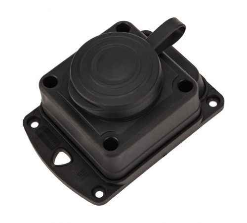 Розетка штепсельная влагозащищенная стационарная ОУ, 2P+PE 230V,16 А, IP44 каучук  111-111-4  PROconnect