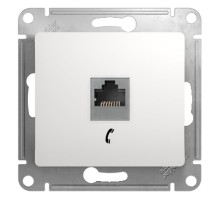 Glossa Белый Розетка телефонная RJ11  GSL000181T  SE
