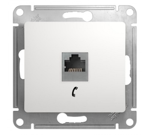 Glossa Белый Розетка телефонная RJ11  GSL000181T  SE