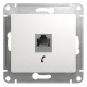 Glossa Белый Розетка телефонная RJ11  GSL000181T  SE