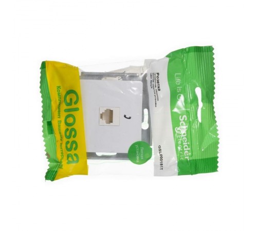 Glossa Белый Розетка телефонная RJ11  GSL000181T  SE