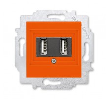 ABB Levit Оранжевый USB зарядка 2-ая  5014H-A00040 66W  2CHH290040A6066  ABB
