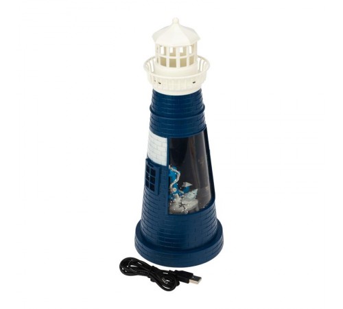 Декоративный светильник Маяк синий с конфетти и подсветкой, USB  501-171  NEON-NIGHT