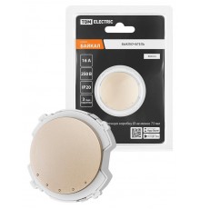 Выключатель 1-кл. 16А 250В шампань, "Байкал"   SQ1819-0530  TDM