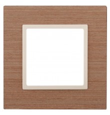 14-5301-07 Рамка на 1 пост, дерево, Эра Elegance, ясень+сл.кость  Б0034566  ЭРА