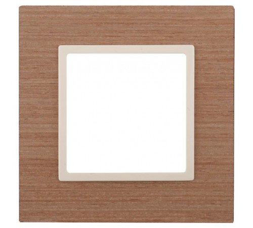 14-5301-07 Рамка на 1 пост, дерево, Эра Elegance, ясень+сл.кость  Б0034566  ЭРА