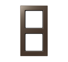 Рамка для вертикальной и горизонтальной установки, 2 поста; дюропласт; мокко; A CREATION  AC582MO  Jung