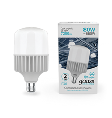 Лампа светодиодная промышленная Elementary T140 80W 6400lm 4000K E40 LED 1/8  63428  Gauss