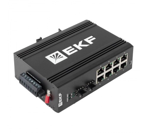 Промышленный управляемый коммутатор уровня L2 TSX-ML2-2GX/SFP-8GT, 2 порта 1000Base-X SFP, 8 портов 10/100/1000Base-T(X) RJ45, монтаж на динрейку TSX 