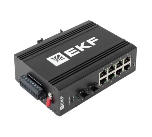 Промышленный управляемый коммутатор уровня L2 TSX-ML2-2GX/SFP-8GT, 2 порта 1000Base-X SFP, 8 портов 10/100/1000Base-T(X) RJ45, монтаж на динрейку TSX 