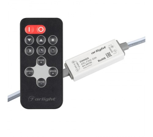 Диммер ARL-FINE-DIM Black (5-24V, 1x5A, RF ПДУ 11кн) (Arlight, IP20 Пластик, 1 год)  027192  Arlight