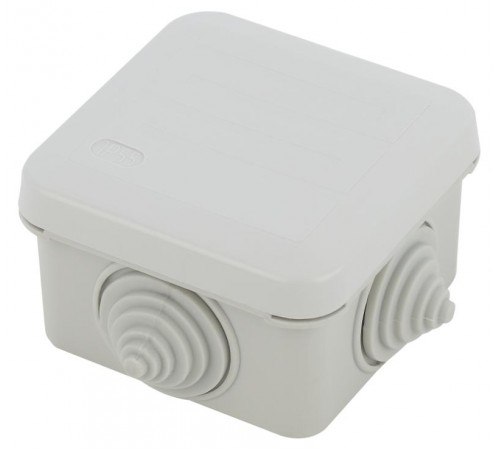 Распаячная коробка ЭРА KORz-70-70-40-4gv о/у 70х70х40мм крышка 4 сальника IP55  Б0055758  ЭРА
