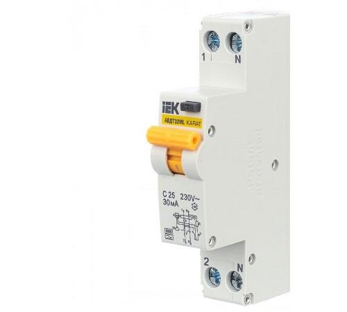 Выключатель автоматический дифференциального тока АВДТ32ML тип A С25 30мА KARAT  MVD12-1-025-C-030-A  IEK
