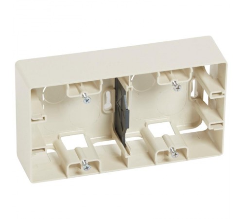 Etika Слоновая кость Коробка 2-ая накладной монтаж  672540  Legrand