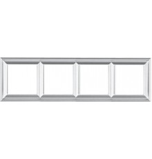 Рамка 4-поста; термопласт; алюминий; Eco Deco  EPD484AL  Jung