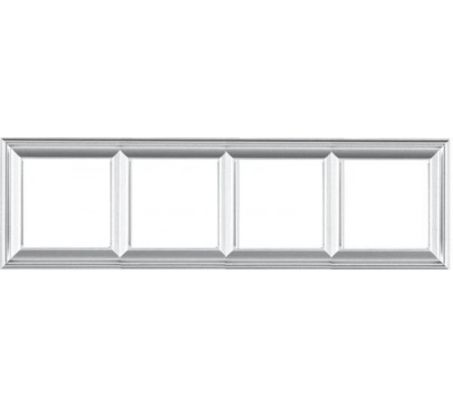 Рамка 4-поста; термопласт; алюминий; Eco Deco  EPD484AL  Jung