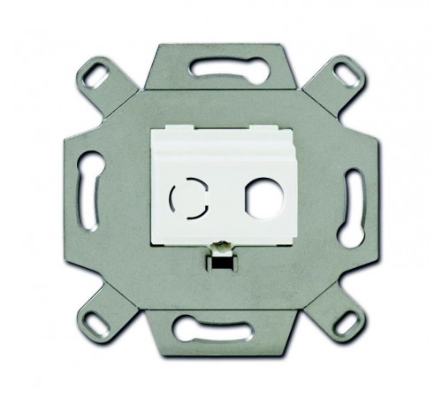 Адаптор/суппорт для ТВ-разъёмов тип F, BNC-F, цвет альпийский белый  0230-0-0437  2CKA000230A0437  ABB