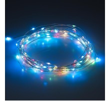 Садовая гирлянда ERASF22-43 на солнечной батарее Нить мультиколор 100 microLED 10 м  Б0053370  ЭРА