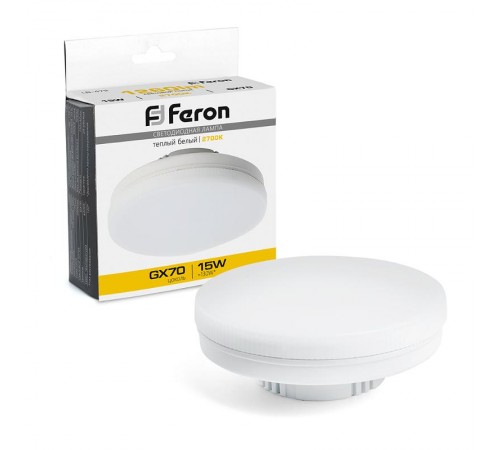 Лампа cветодиодная, (15W) 230V GX70 2700K, LB-472  48303  FERON