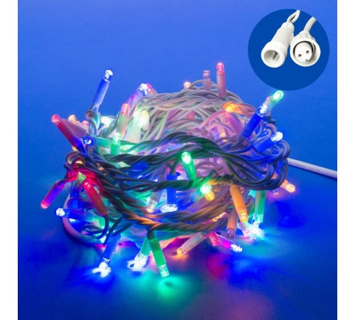 Гирлянда светодиодная  с эффектом мерцания  ULD-S1000-120/TWK MULTI IP67   10м. соед. 120 диодов. мультиколор. шнур белый  UL-00001353  Uniel