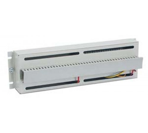 Панель WZ-PS3U-00-00-011 с DIN-рейкой, тип TS-35, 1ряд, 22 единицы 17.5мм, 3U 19", цвет серый (RAL 7035) (PS-3U)  17936  Zpas