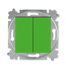 ABB Levit Зелёный / дымчатый чёрный Выключатель 2-кл.  3559H-A05445 67W  2CHH590545A6067  ABB