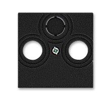 ABB Levit Антрацит / дымчатый чёрный Накладка для розеток TV-R / TV-R-SAT Антрацит  5011H-A00300 63  2CHH080300A4063  ABB