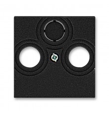 ABB Levit Антрацит / дымчатый чёрный Накладка для розеток TV-R / TV-R-SAT Антрацит  5011H-A00300 63  2CHH080300A4063  ABB