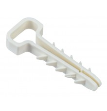 Дюбель-хомут 6х12мм плоск. каб. нейл. белый (100шт/упак)  UDH14-06-12-100-K01  IEK