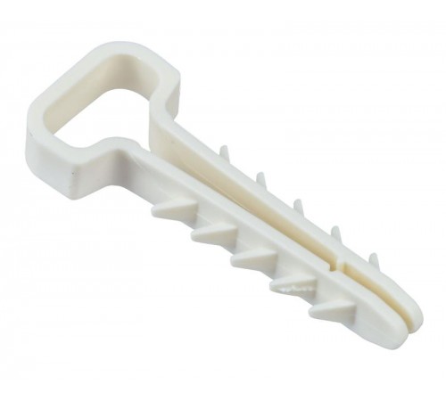 Дюбель-хомут 6х12мм плоск. каб. нейл. белый (25шт/упак)  UDH14-06-12-025-K01  IEK