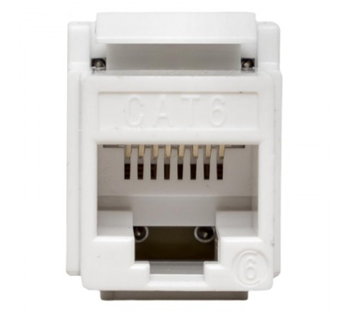 Модуль Keystone TERACOM PRO Cat.6 RJ-45 неэкранированный 110 IDC 180 градусов белый  TRP-KSTN-180D-6UTP-WH  EKF