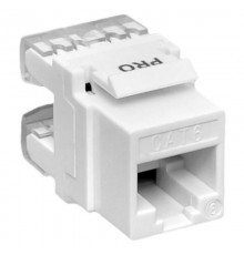 Модуль Keystone TERACOM PRO Cat.6 RJ-45 неэкранированный 110 IDC 180 градусов белый  TRP-KSTN-180D-6UTP-WH  EKF