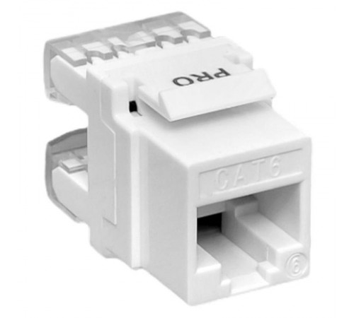 Модуль Keystone TERACOM PRO Cat.6 RJ-45 неэкранированный 110 IDC 180 градусов белый  TRP-KSTN-180D-6UTP-WH  EKF
