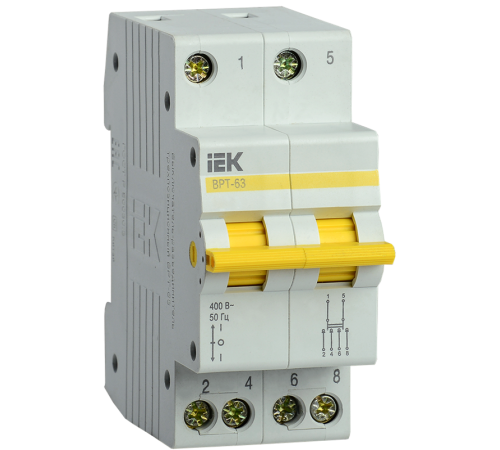 Выключатель-разъединитель (рубильник) трехпозиционный ВРТ-63 2п 40А  MPR10-2-040  IEK