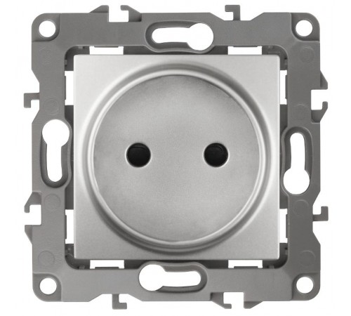 Розетка 12-2105-03 2P, 16АХ-250В,  алюминий  Б0018256  ЭРА