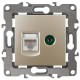 Розетка информационная+TV 12-3110-04 RJ45+TV,  шампань  Б0027444  ЭРА