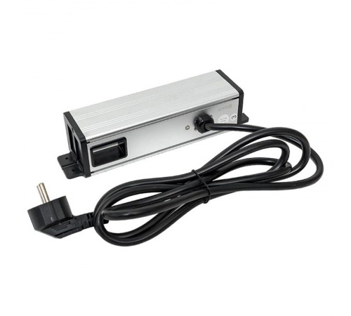 Встраиваемый настольный розеточный блок для крепления под столом, 8 модулей, C-Line, металлик  cl-vnbu-8-s  EKF