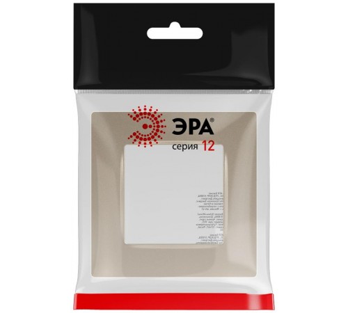 Рамка для розеток и выключателей  Серия 12 12-5201-04 на 1 пост, Классик, шампань  Б0067795  ЭРА