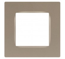 Рамка для розеток и выключателей  Серия 12 12-5201-04 на 1 пост, Классик, шампань  Б0067795  ЭРА