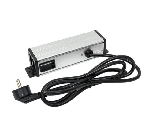 Встраиваемый настольный розеточный блок для крепления под столом, 8 модулей, C-Line, металлик  cl-vnbu-8-s  EKF