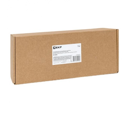 Встраиваемый настольный розеточный блок для крепления под столом, 8 модулей, C-Line, металлик  cl-vnbu-8-s  EKF