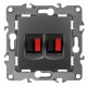 Розетка аудио двойная 12-3112-12    графит  Б0027467  ЭРА