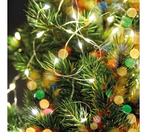 Гирлянда линейная Роса,  100LED 5000К, 10м, IP20 USB, прозрачный шнур, CL576  48187  FERON