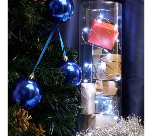 Гирлянда линейная Роса,  100LED 5000К, 10м, IP20 USB, прозрачный шнур, CL576  48187  FERON